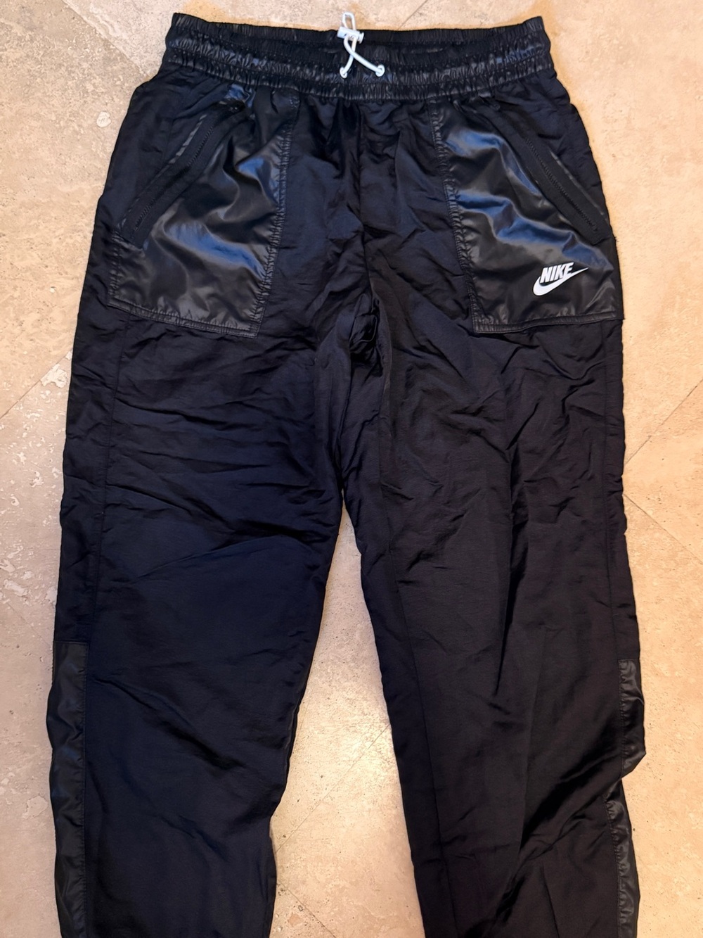 Nike Black Athletic Windbreaker Jogger Pants